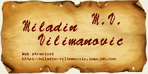 Miladin Vilimanović vizit kartica